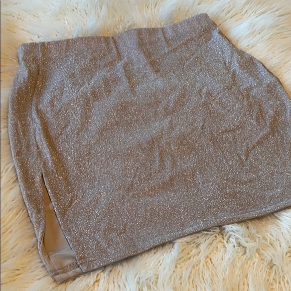 NWT Windsor glitter body-con mini skirt side slit - Picture 2 of 5